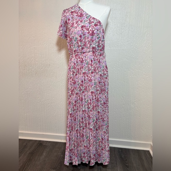 Dresses & Skirts - NWT Floral Pink One-Shoulder Long Maxi Dress Women Size Large